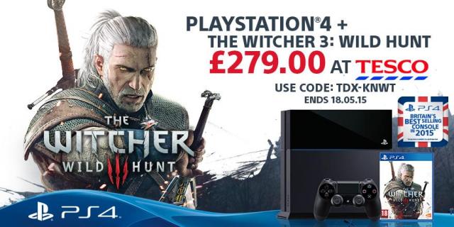 Witcher 3 PlayStation 4 Bundle Available for £279 in the UK