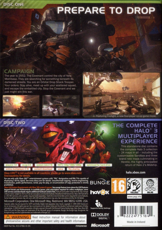 Halo 3: ODST for Xbox 360 - DLC, Achievements, Trophies, Characters, Maps,  Story