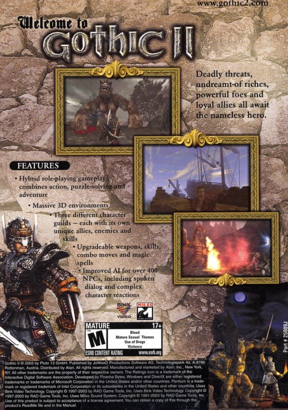 Gothic II for Microsoft Windows - Sales, Wiki, Release Dates, Review,  Cheats, Walkthrough