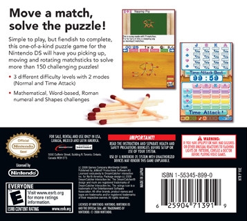 Matchstick Puzzle by DS for Nintendo DS