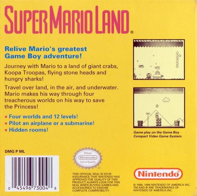 Super Mario Land for Game Boy - Sales, Wiki, Release Dates, Review, Cheats,  Walkthrough
