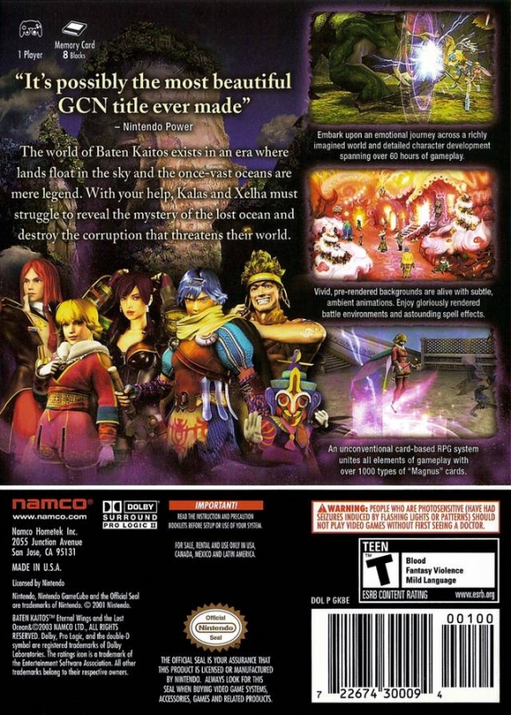 Baten Kaitos: Eternal Wings and the Lost Ocean for GameCube ...