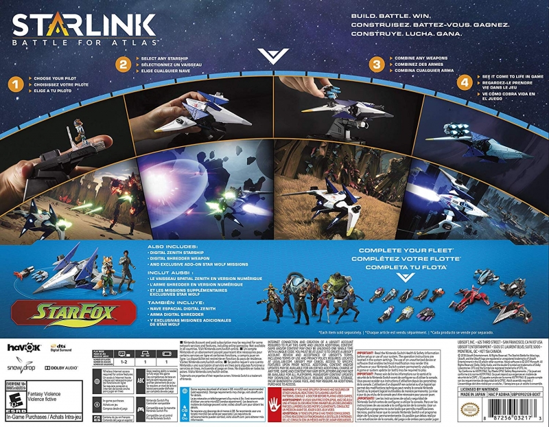 Starlink: Battle for Atlas for Nintendo Switch - DLC, Achievements, Trophies,  Characters, Maps, Story