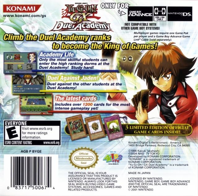Yu-Gi-Oh! GX: Duel Academy for Game Boy Advance - Sales, Wiki, Release  Dates, Review, Cheats, Walkthrough
