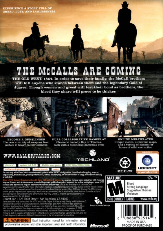 Call of Juarez: Bound in Blood for Xbox 360 - Sales, Wiki, Release Dates,  Review, Cheats, Walkthrough