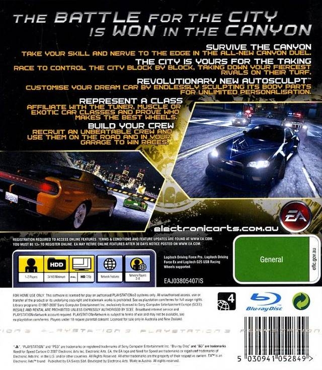 Need for Speed: Carbon for PlayStation 3 - Sales, Wiki, Release Dates,  Review, Cheats, Walkthrough