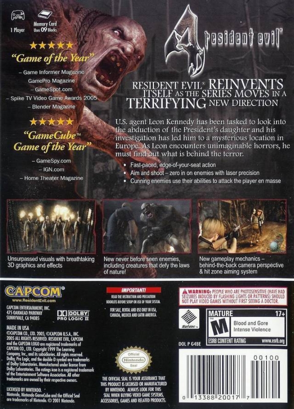 Resident Evil 4 for GameCube - DLC, Achievements, Trophies, Characters,  Maps, Story