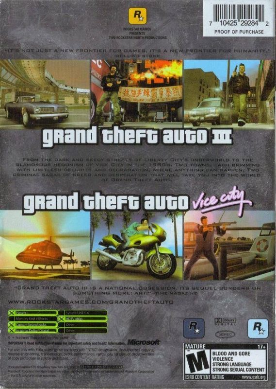 Grand Theft Auto Double Pack for Xbox - Sales, Wiki, Release Dates, Review,  Cheats, Walkthrough