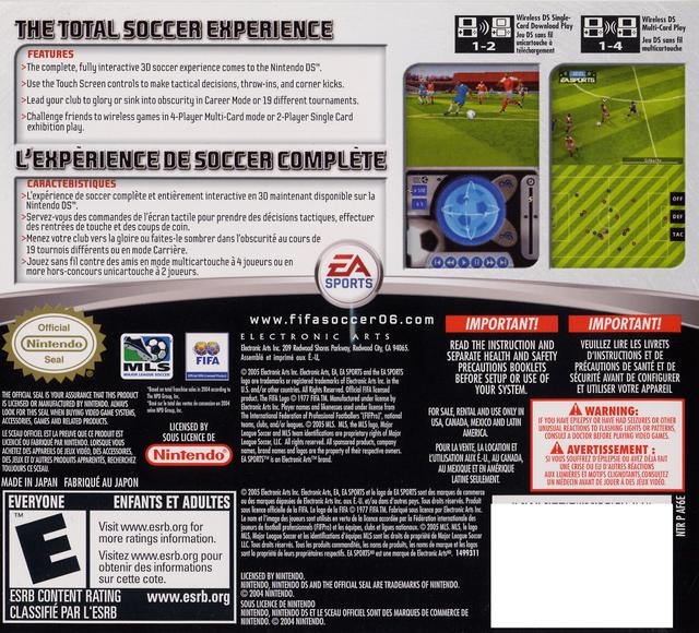 FIFA 06 for Nintendo DS - Sales, Wiki, Release Dates, Review, Cheats,  Walkthrough