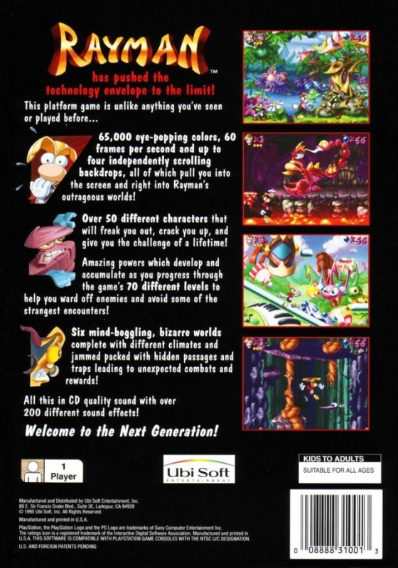 Rayman for PlayStation - Cheats, Codes, Guide, Walkthrough, Tips & Tricks