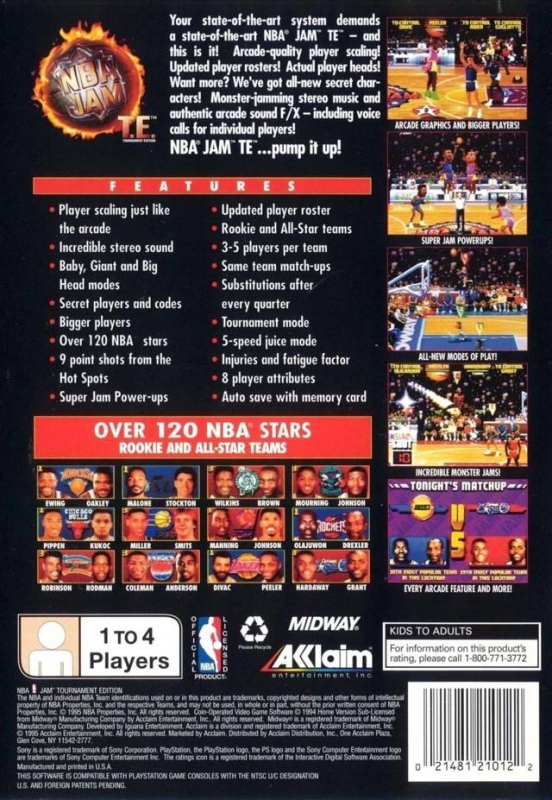 NBA JAM Tournament Edition for PlayStation - Sales, Wiki, Release Dates,  Review, Cheats, Walkthrough
