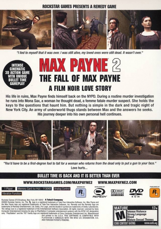 Max Payne 2: The Fall of Max Payne for PlayStation 2 - Sales, Wiki, Release  Dates, Review, Cheats, Walkthrough