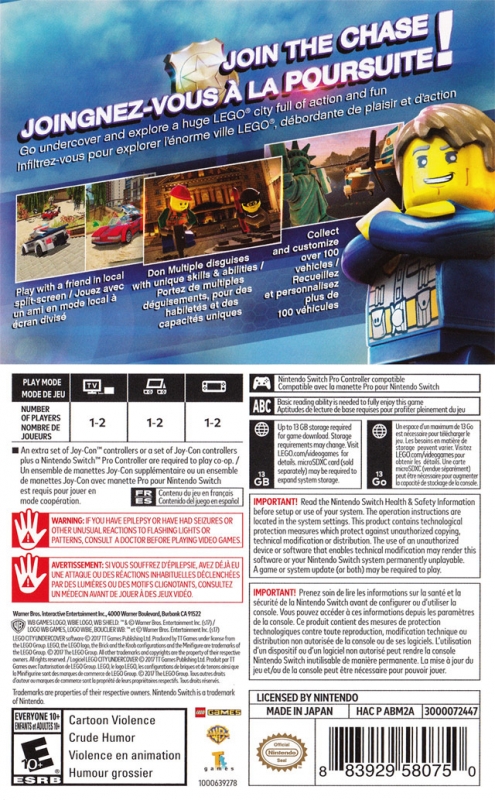 LEGO City Undercover for Nintendo Switch - Sales, Wiki, Release Dates,  Review, Cheats, Walkthrough