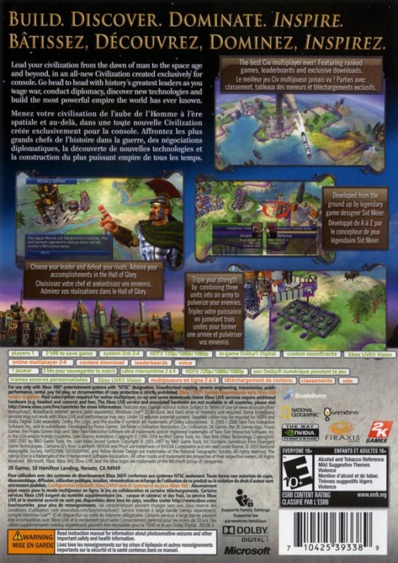 Sid Meier's Civilization Revolution for Xbox 360 - Cheats, Codes, Guide,  Walkthrough, Tips & Tricks