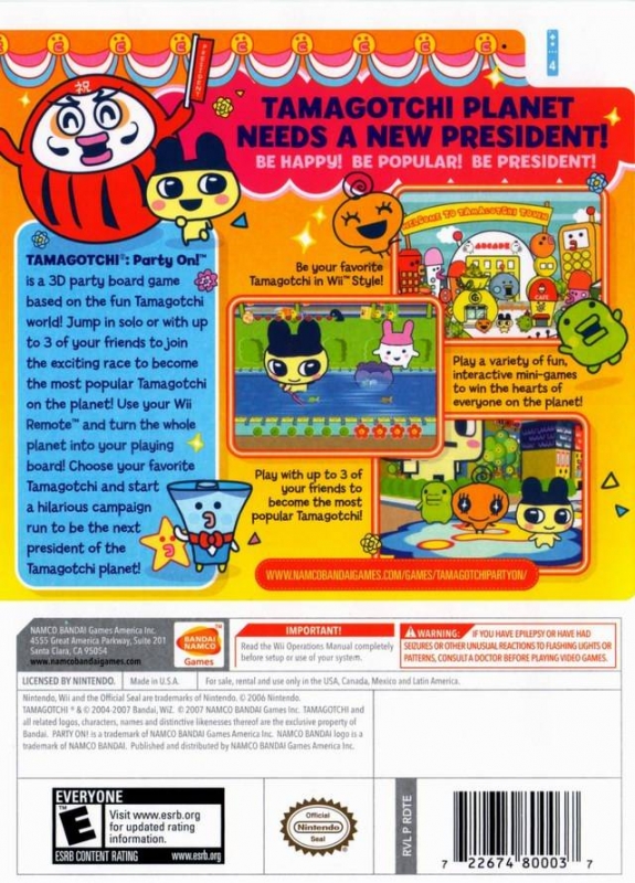 Tamagotchi Party On! for Wii - Sales, Wiki, Release Dates, Review, Cheats,  Walkthrough
