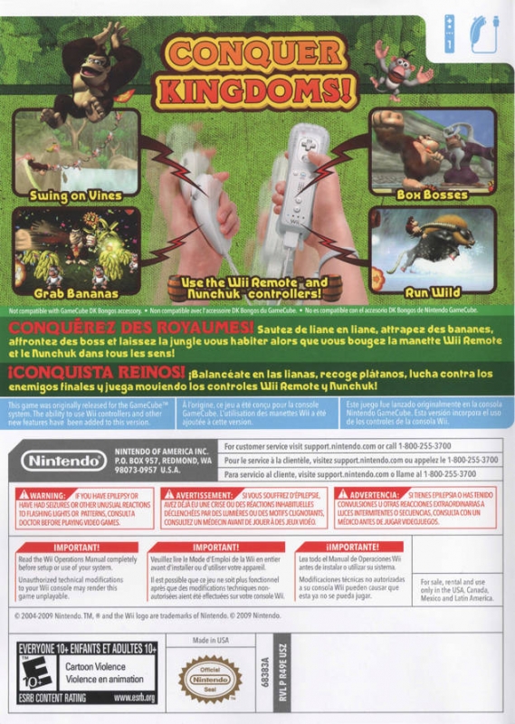 Donkey Kong Jungle Beat for Wii - Sales, Wiki, Release Dates, Review, Cheats,  Walkthrough