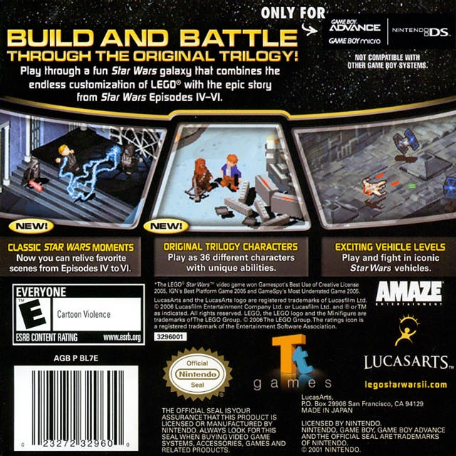 LEGO Star Wars II: The Original Trilogy for Game Boy Advance - Sales, Wiki,  Release Dates, Review, Cheats, Walkthrough
