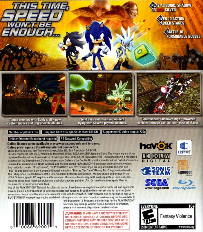 Sonic the Hedgehog for PlayStation 3 - Sales, Wiki, Release Dates, Review,  Cheats, Walkthrough