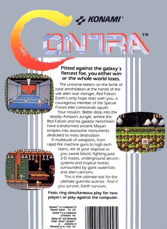 Contra for Nintendo Entertainment System - Sales, Wiki, Release Dates,  Review, Cheats, Walkthrough