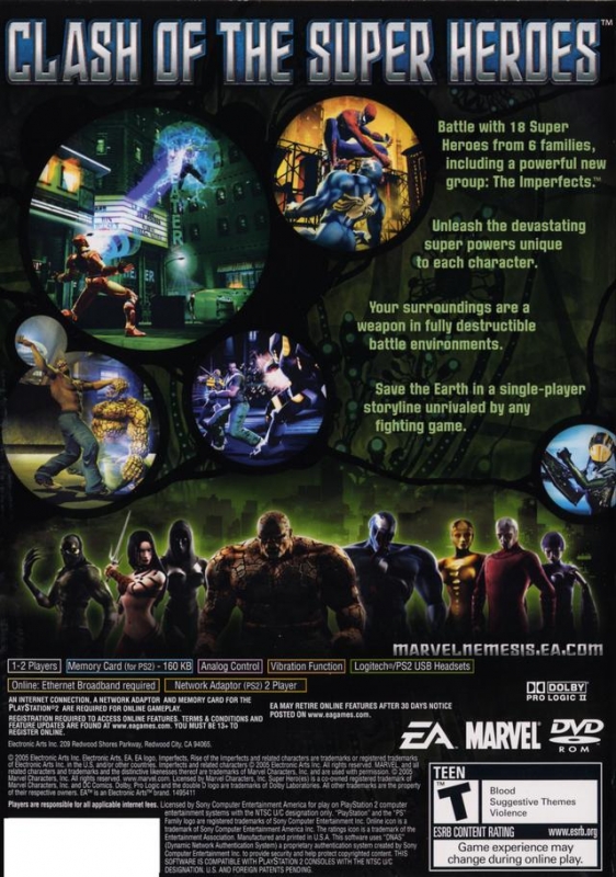 Marvel Nemesis: Rise of the Imperfects for PlayStation 2 - Sales, Wiki,  Release Dates, Review, Cheats, Walkthrough