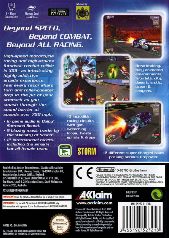 Extreme G3 Racing for GameCube - Sales, Wiki, Release Dates, Review,  Cheats, Walkthrough