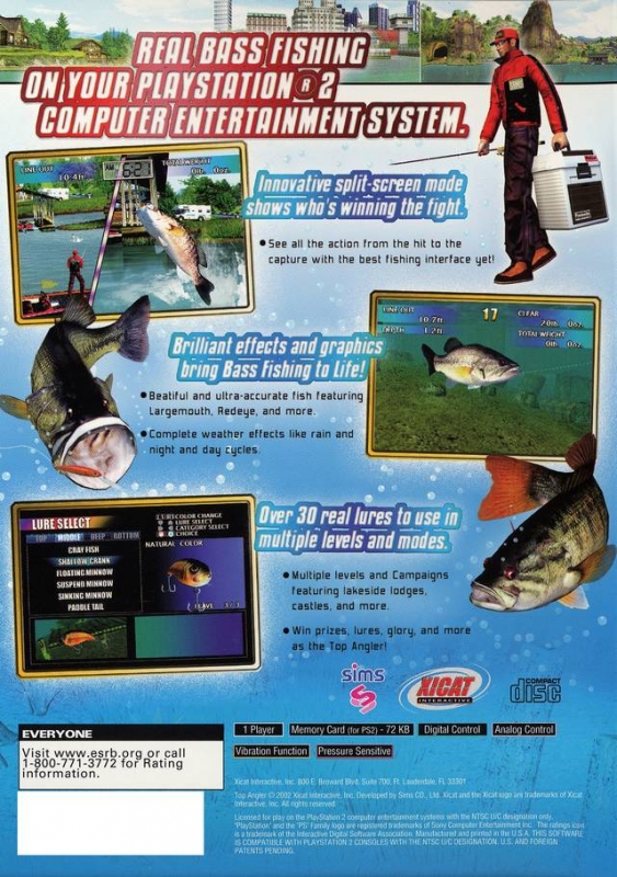 Top Angler for PlayStation 2 - Summary, Story, Characters, Maps
