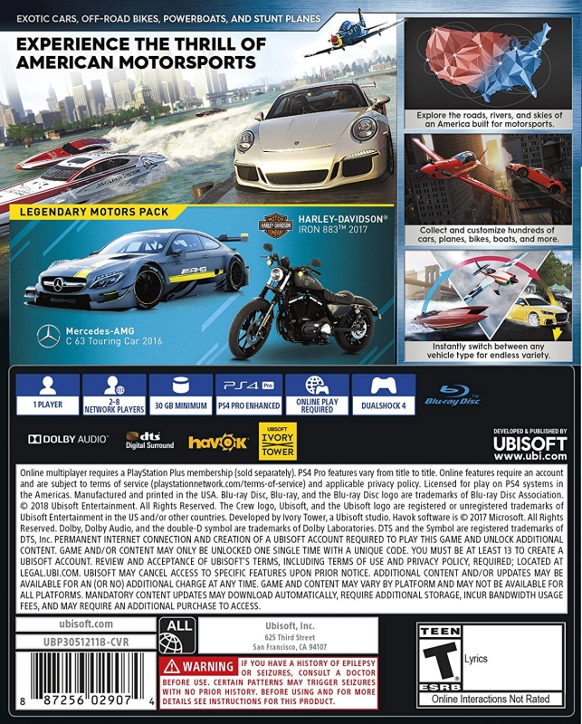 The Crew 2 for PlayStation 4 - Sales, Wiki, Release Dates, Review, Cheats,  Walkthrough