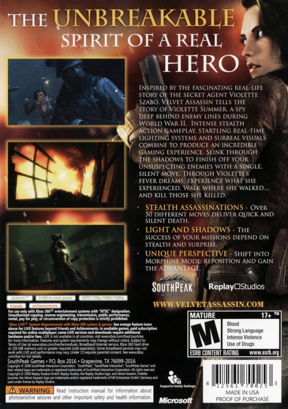 Thriller voor scherm Velvet Assassin for Xbox 360 - Sales, Wiki, Release Dates, Review, Cheats,  Walkthrough