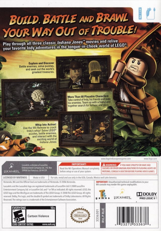 Lego Indiana Jones: The Original Adventures for Wii - Sales, Wiki, Release  Dates, Review, Cheats, Walkthrough