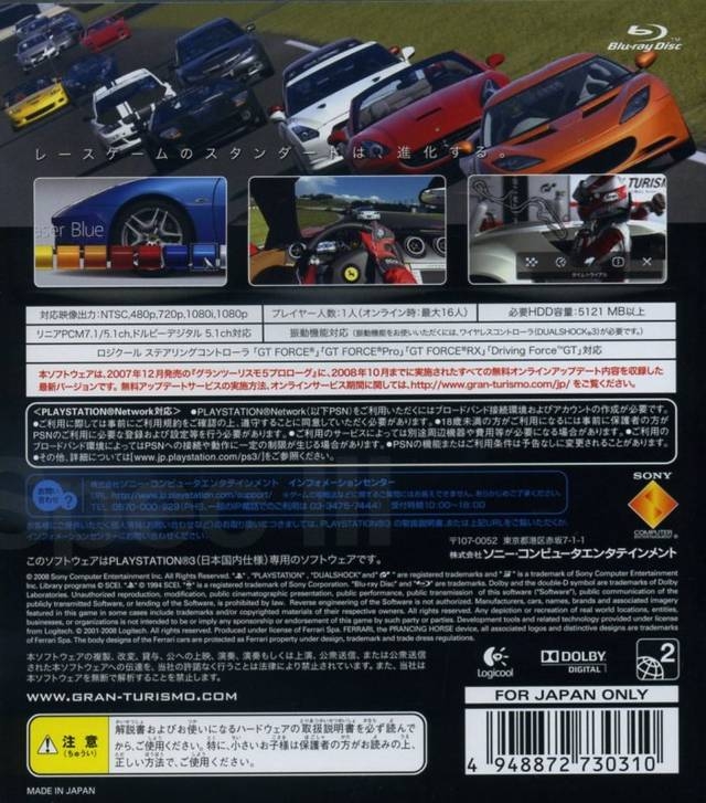 Gran Turismo 5 Prologue Spec III for PlayStation 3 - Sales, Wiki, Release  Dates, Review, Cheats, Walkthrough