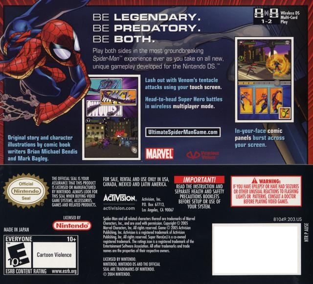 Ultimate Spiderman for Nintendo DS - Sales, Wiki, Release Dates, Review,  Cheats, Walkthrough