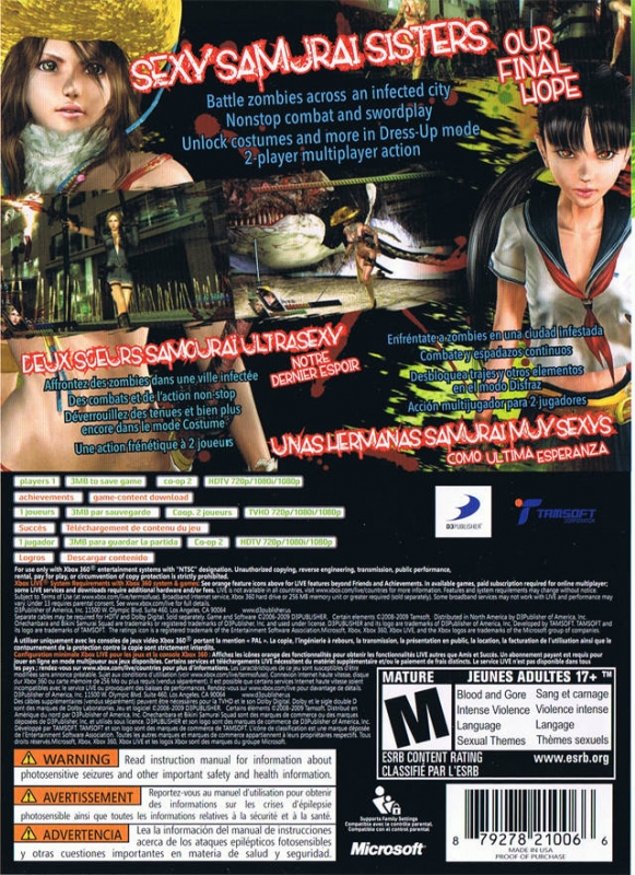 Onechanbara: Bikini Samurai Squad for Xbox 360 - Sales, Wiki, Release  Dates, Review, Cheats, Walkthrough