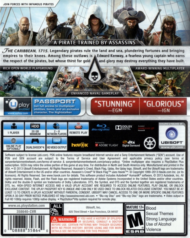 Assassin's Creed IV: Black Flag for PlayStation 4 - Sales, Wiki, Release  Dates, Review, Cheats, Walkthrough