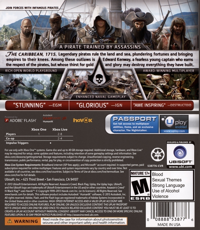 Assassin's Creed IV: Black Flag for Xbox One - Sales, Wiki, Release Dates,  Review, Cheats, Walkthrough