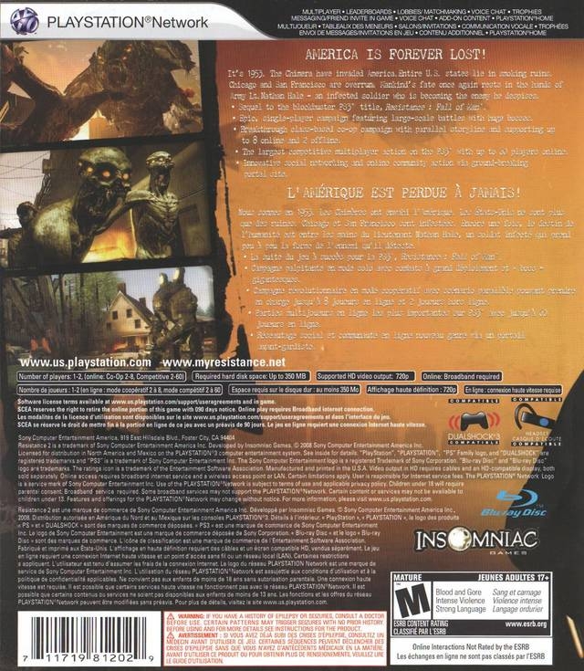 Resistance 2 for PlayStation 3 - Cheats, Codes, Guide, Walkthrough, Tips &  Tricks