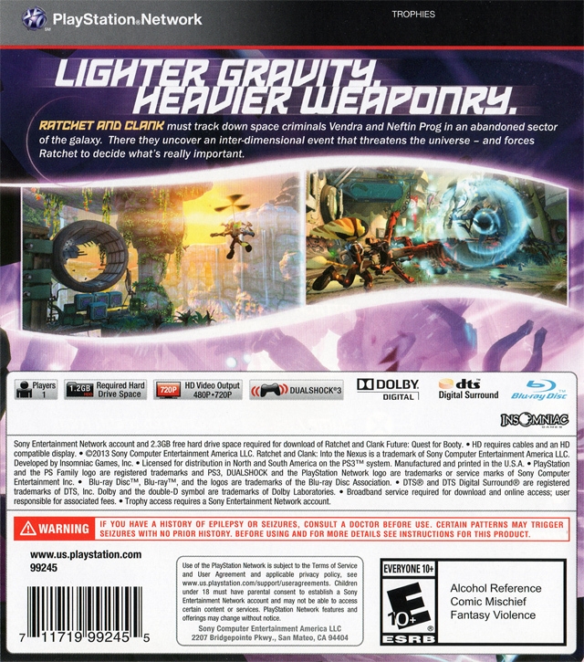 Ratchet & Clank: Into the Nexus for PlayStation 3 - Sales, Wiki, Release  Dates, Review, Cheats, Walkthrough