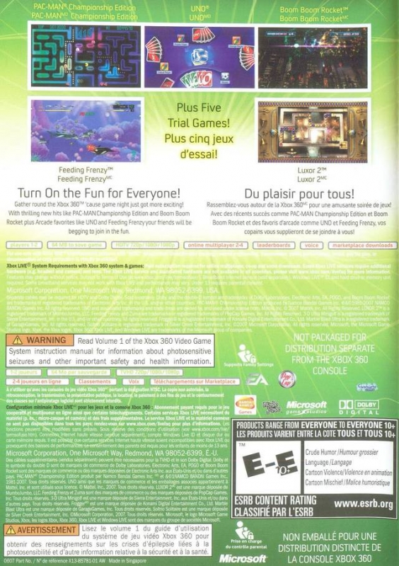 Xbox Live arcade Compilation disc for Xbox 360 - Forum