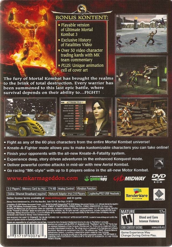 Mortal Kombat: Armageddon for PlayStation 2 - Sales, Wiki, Release Dates,  Review, Cheats, Walkthrough
