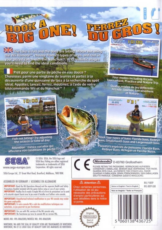 Sega Bass Fishing for Wii - Sales, Wiki, Release Dates, Review, Cheats,  Walkthrough