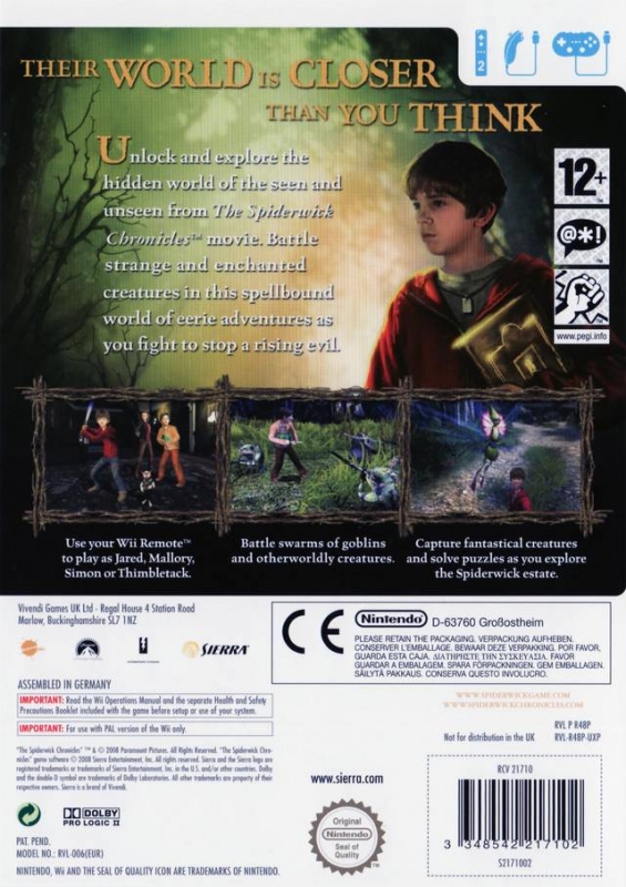 The Spiderwick Chronicles for Wii - Sales, Wiki, Release Dates, Review,  Cheats, Walkthrough