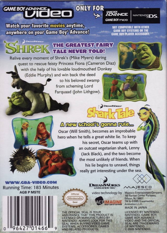Shrek / Shark Tale Game Boy Advance Video for Game Boy Advance - Sales, Wiki,  Release Dates, Review, Cheats, Walkthrough