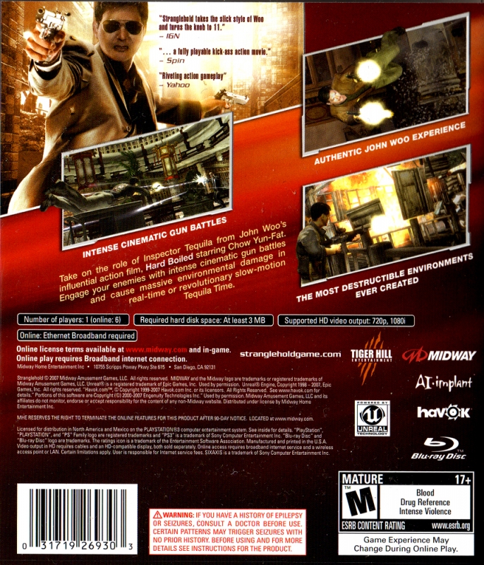Stranglehold for PlayStation 3 - Sales, Wiki, Release Dates, Review,  Cheats, Walkthrough
