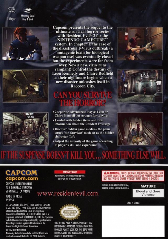 Resident Evil 2 for GameCube - Cheats, Codes, Guide, Walkthrough, Tips &  Tricks