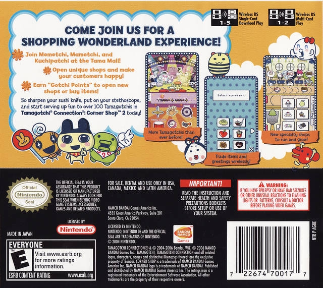 Tamagotchi Connection: Corner Shop 2 for Nintendo DS - Cheats, Codes,  Guide, Walkthrough, Tips & Tricks