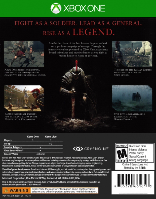 Ryse for Xbox One - Sales, Wiki, Release Dates, Review, Cheats, Walkthrough