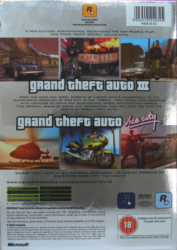 Grand Theft Auto Double Pack: Liberty City Stories & Vice City