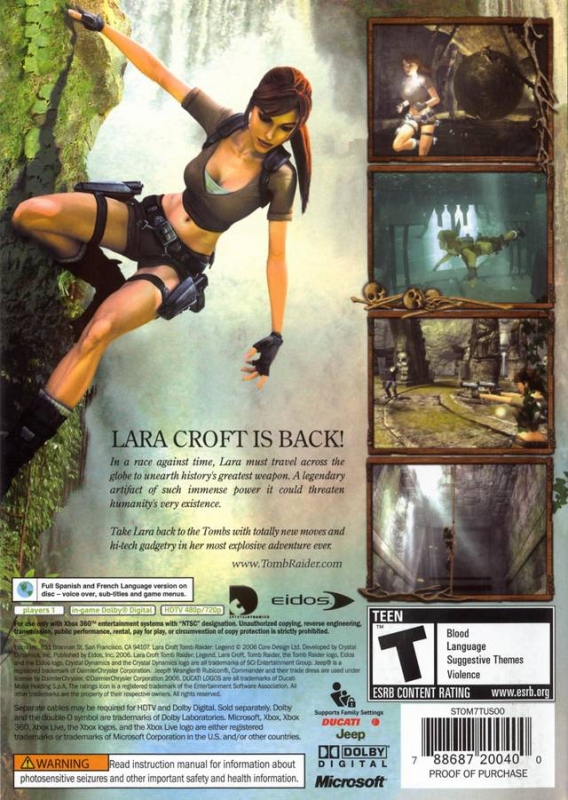 Tomb Raider Legend for Xbox 360 - Sales, Wiki, Release Dates, Review, Cheats,  Walkthrough