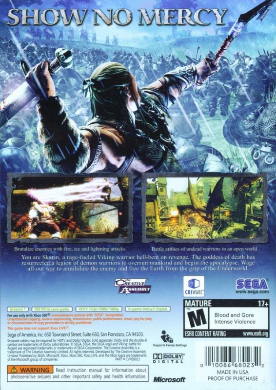 Viking: Battle for Asgard for Xbox 360 - Sales, Wiki, Release Dates,  Review, Cheats, Walkthrough