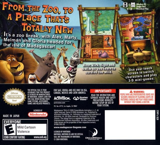 Madagascar for Nintendo DS - Sales, Wiki, Release Dates, Review, Cheats,  Walkthrough