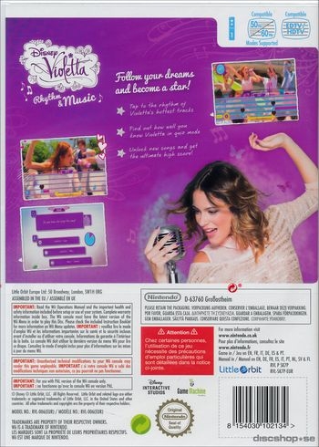 Disney Violetta: Rhythm & Music for Wii - Sales, Wiki, Release Dates,  Review, Cheats, Walkthrough
